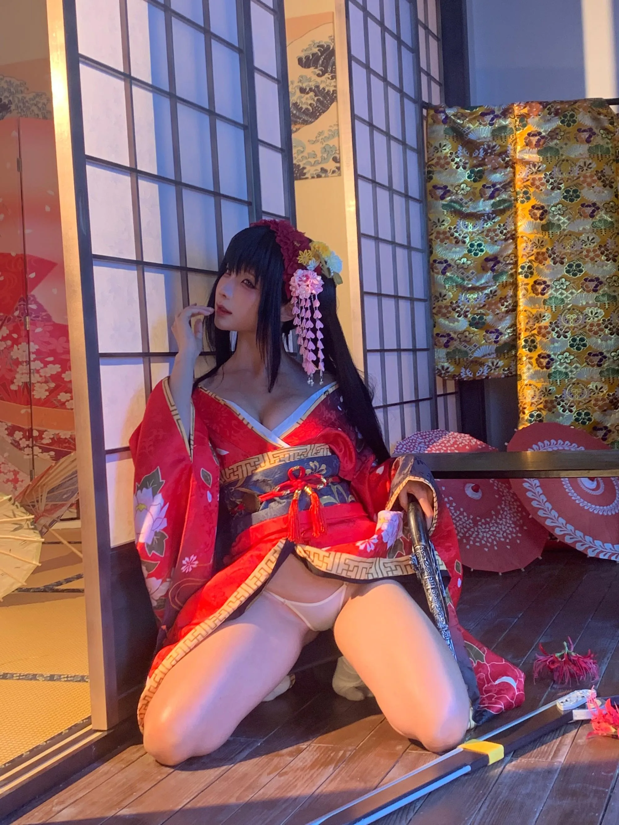 蠢沫沫 – NO.304 狂三和服cos-狂三 花絮 [114P]插图6
